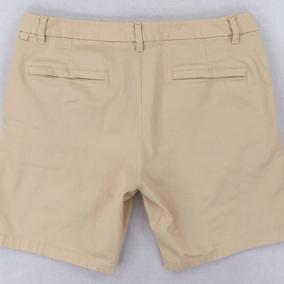 Lululemon Commission Classic-Fit Short 9" Oxford ABC Mens 38 Beige Golf M7AUES - Picture 2 of 12
